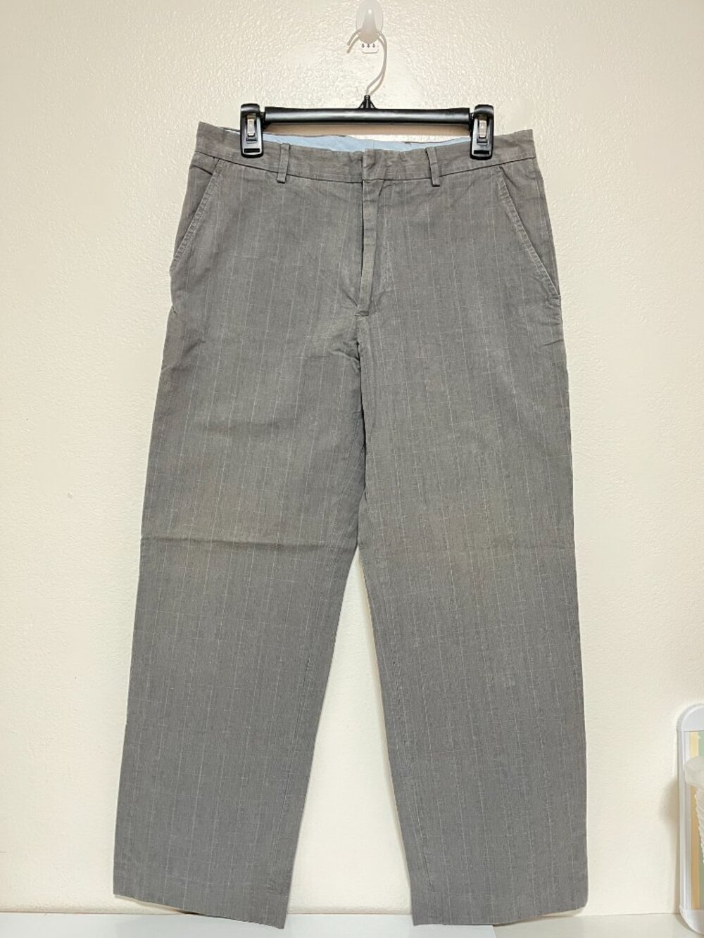 BANANA REPUBLIC MEN'S GRAY 100% COTTON PANTS-Size 31/30-Preowned
